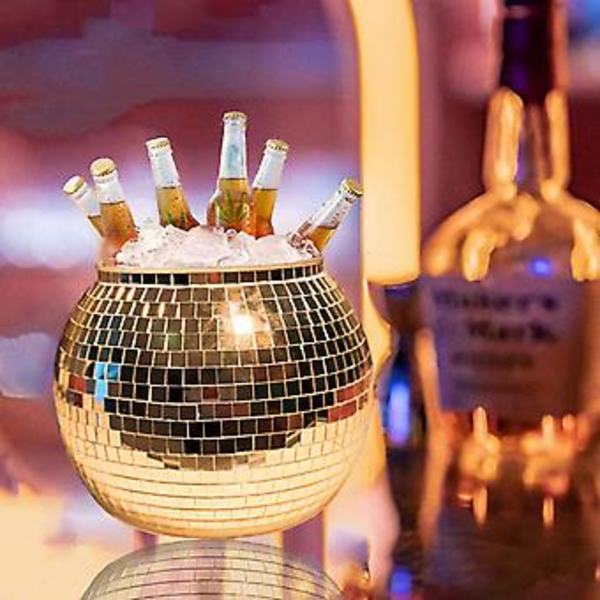 Disco Isbittbøtte Retro Party Tilbehør, 3l Kapasitet, Håndlaget Med Matkvalitet Ps Materiale, Dobbeltlag For Effektiv Isolasjon ( )