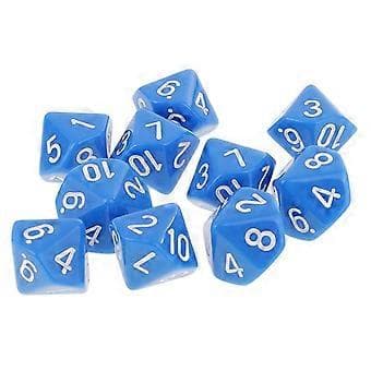 4-10-pack 10 st 10-sidiga tärningar D10 polyedriska tärningar för Dungeons and Dragons-spel (10 st)