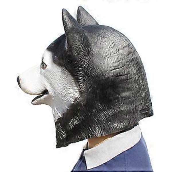 Halloween-naamio, Husky-koiran lateksieläinpäänaamio Uutuusasu Kuminaamiot, Halloween-karnevaalijuhlat Hankala Hauska Cos-naamio Koira Lemmikkikoira Lateksinaamio (H