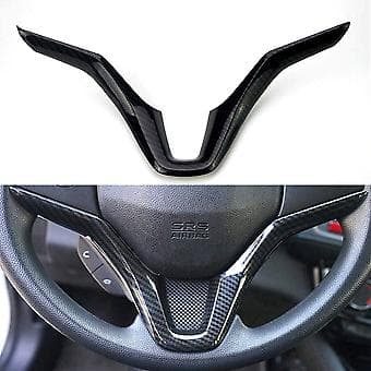 Til Vezel -V 2015 2016 2017 Bil Ratstyre Panel Dæk Trim Pynt Carbonfiber Pailletter