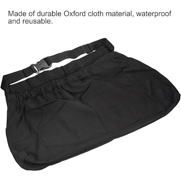 Sort havehave for havearbejde i sort Oxford-stof