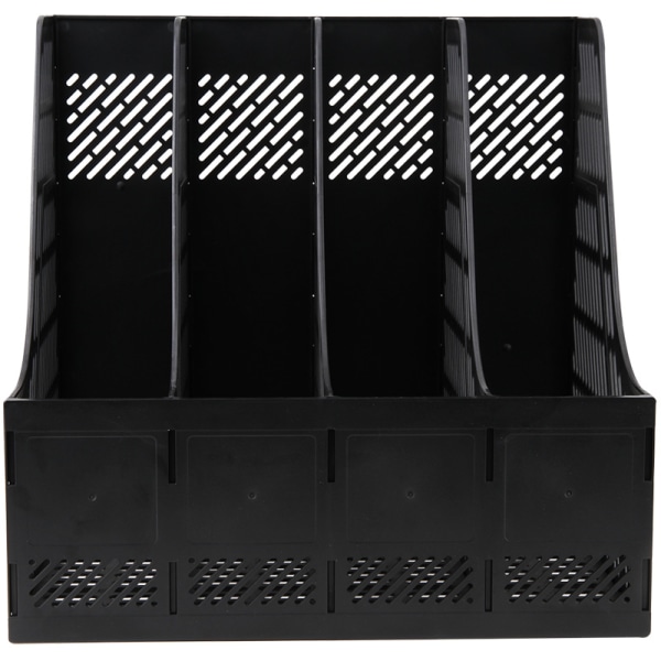 Magasinsamler, skrivebordsmagasinstativ, 4 rum organiser