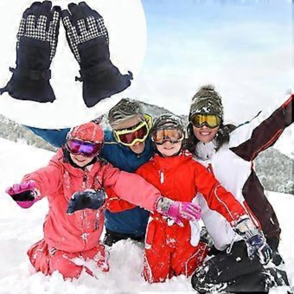 Paksut lämpimät talvihanskat naisten lasketteluhanskat (Shape3)