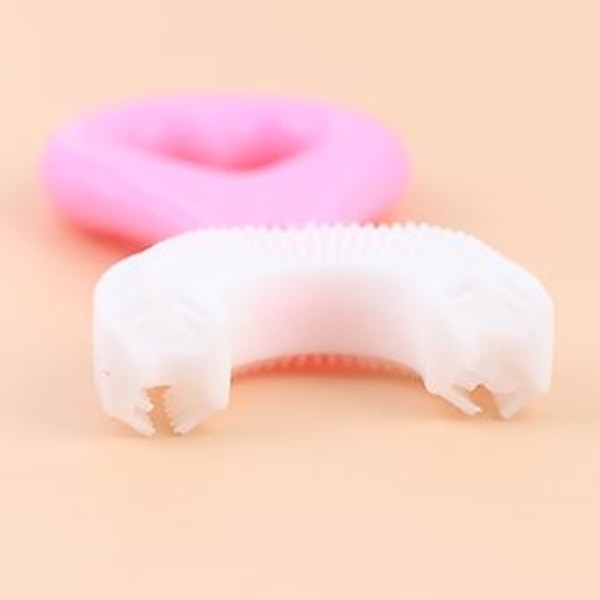 Babysengbørste Børnetænder Mundpleje Rengøringsbørste Silikon Babysengbørste (Pink)