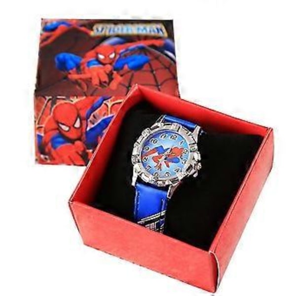 Barn Spiderman Superhjälte Armbandsur Pojkar Flickor Present (Kungsblå)