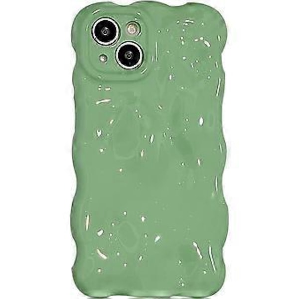 Etui til iPhone 12 Pro, Sød Ensfarvet Krøllet Bølgeformet Stødsikker TPU Bumper Telefon Etui