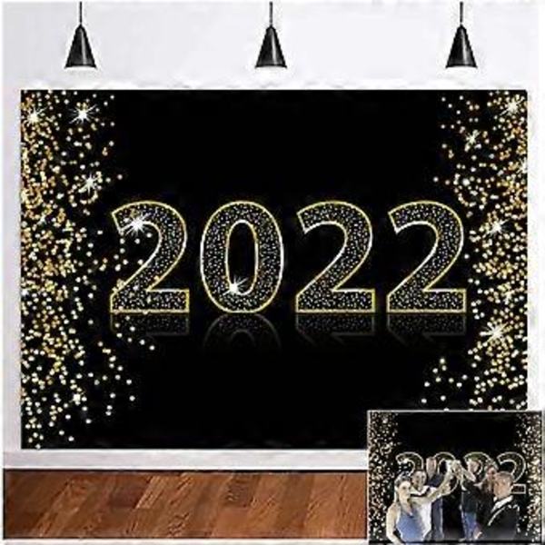 Luksusllinen Kulta-Musta Valokuvaustausta Kultaisen Glitter-Sekvenssin Piste-Bokeh Perhejuhla Banneri 7x5ft 2022 Onnellinen Uusivuosi Juhlajuhla Valokuva B