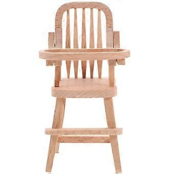 Yndig Mini Møbel Træ Dukke Højstol Skrivebord Miniature Stol Børneforsyning