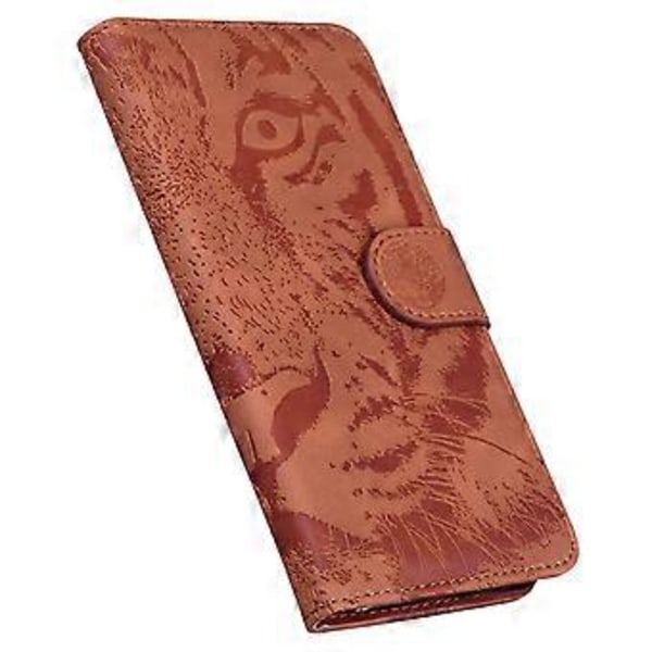 For Honor X7a 5G Stand Wallet Cover Tiger Mønster Præget PU Læder Flip Telefon Cover (Style E)