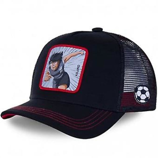 Mode Fotboll Anime Basebollkeps Män Kvinnor För Truckerkeps Fotbollsstjärna Lionel Messi Cristiano Ronaldo Fans Hatt Andas [JKW] ( KOJIRO-svart)