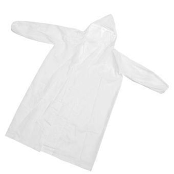 Kertakäyttöinen sadetakki, muodikas paksu EVA-sadeponcho, vedenpitävä ulkosadetakki, ulkoiluvaatteet maskilla kiipeilyyn, matkustamiseen, aikuisille (valkoinen)