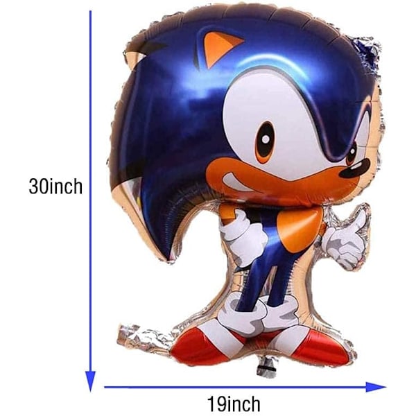 5 stycken Sonic The Hedgehog heliumfyllda ballonger för Sonic The Hedgehog