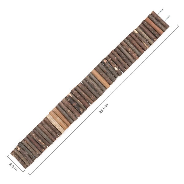 2 stk. 50 x 8 cm træ hængebro til små kæledyr / sammenklappelig tunnel