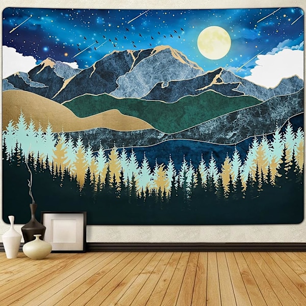 Mountain Tapestry Nature Forest Tapestry for Bedroom Aesthetic Mo