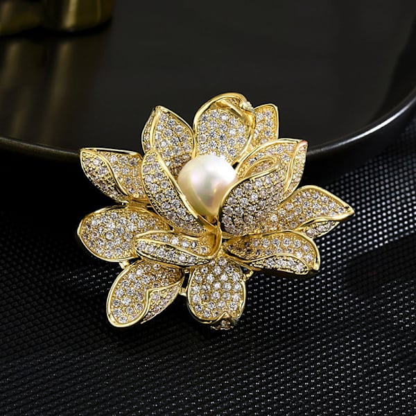 Lotus broche, udsøgt luksus corsage, blomster nål high-end tilbehør