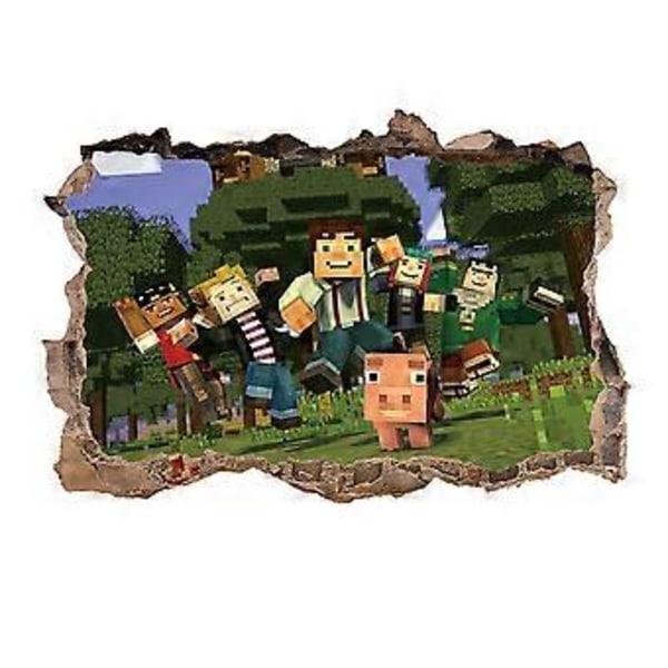 (A) Väggdekaler, 3D Söta Väggdekaler Tecknad Spel Väggdekal Vinyl Väggdekaler Pojkar Flickor Självhäftande Väggdekal för Sovrum Vardagsrum De