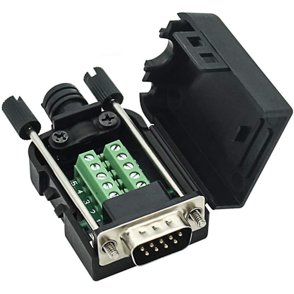 DB9 RS232 D-SUB hannkontakt til skrueterminal 9-pin port