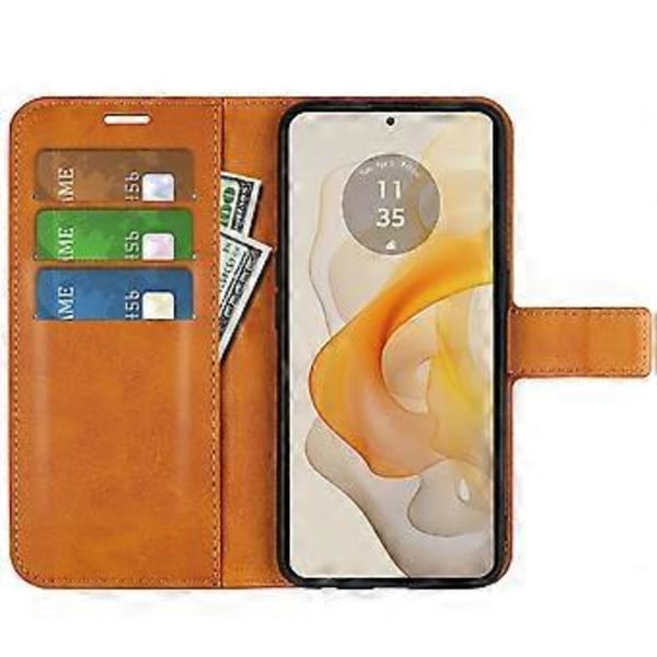 Til Motorola Moto G Stylus 5G (2024) Stand Case Anti-Scratch Kalvetekstur Læder Telefon Cover (Style A)
