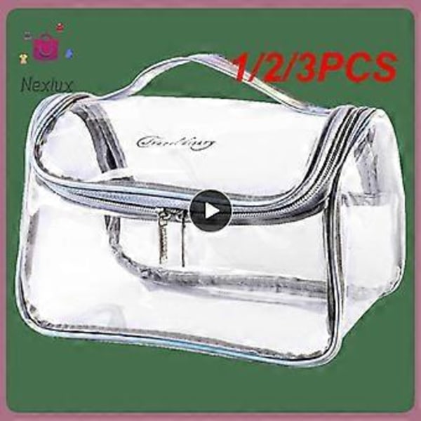 1/2/3-pack Damväska för kvinnor, transparent sminkväska, multifunktionell kosmetisk väska, plånbok, avslappnad förvaring, organiserare (Stil A 1-pack)