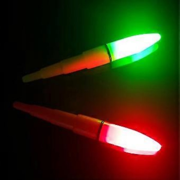 Fiskespö-Flytande Ljus Lysande Flyte Elektrisk Nattflyte Utomhus LED Ljusstav Elektroniska Fiskeflyte Fiskglow Sticks (RÖD 2st)