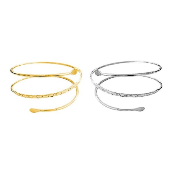 Guld Fashion Swirl Övre Arm Armband Armband Manschett Bangle Wrap B