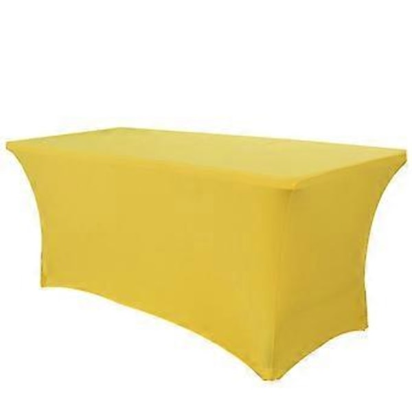 4/6/8FT Spandex Duk Rektangulær Stretch Bordduk Bryllupsfest (6FT(183*76*76cm) Gul)