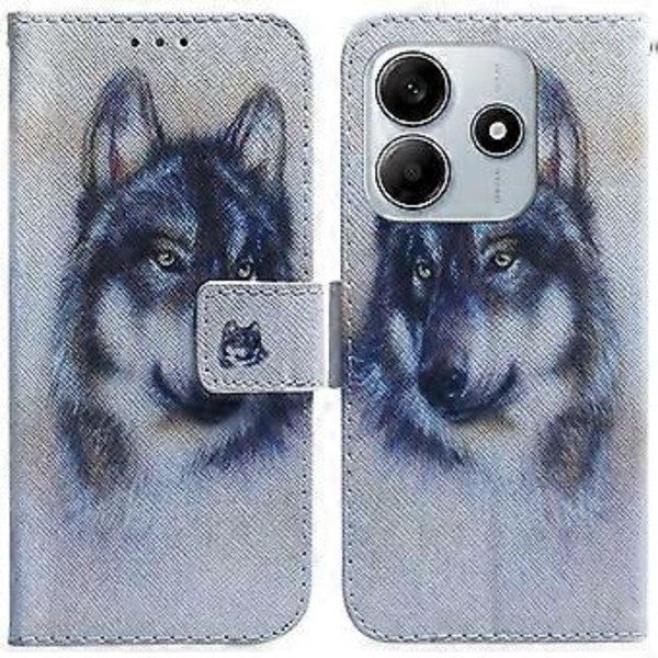 Til Xiaomi Redmi Note 14 5G Wallet Case Mønsterprint Læder Telefon Cover (Style A)