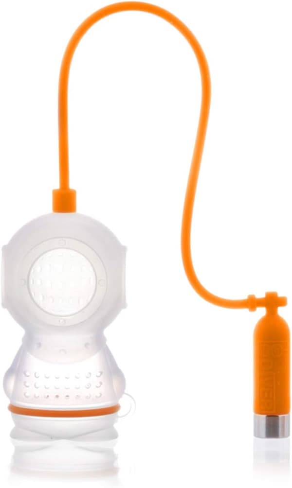 1PC Orange Silikon Teinfuser, Dykkerformet Fødevarekvalitet Silikon