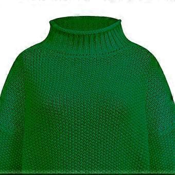 Dame Turtleneck Batwing Ærme Oversized Pullover Sweater S Hvid(XL Mørkegrøn)