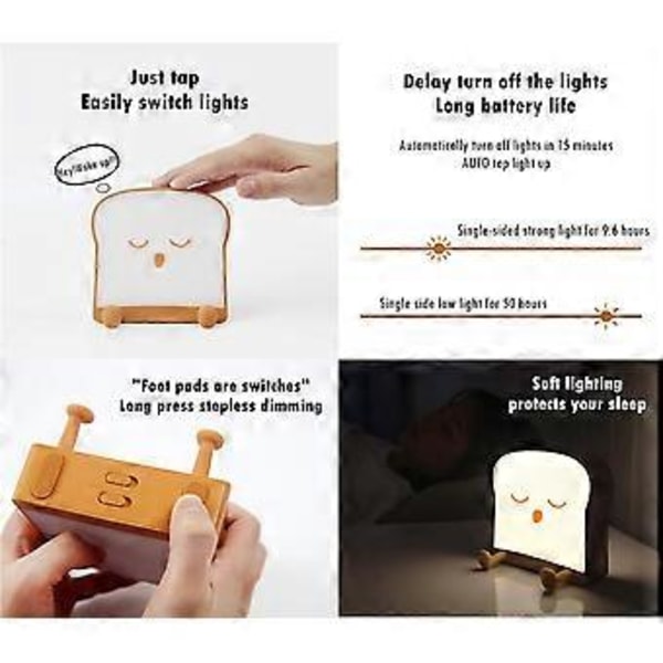 Paahdin Yövalo USB-latauksella ja Ajastimella Tytöille Pojille (Torkkuilme)