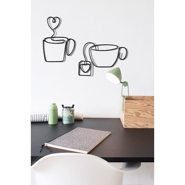 2 st metallkaffeskylt väggdekor kaffemattall väggkonst kaffe