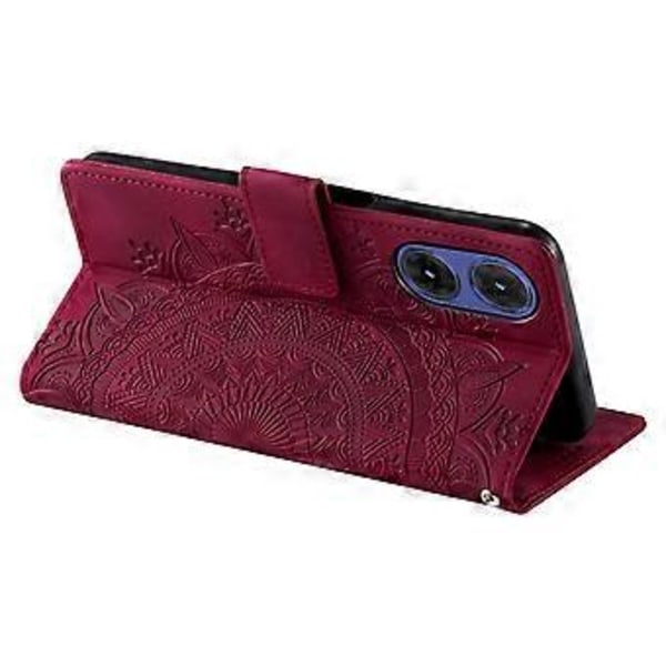 Style 018 Til Motorola Moto G85 5G Etui Præget Totem Hudfølelse Tegnebog Læder Telefon Cover (Style C)