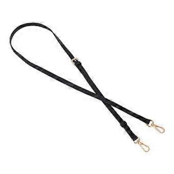 PU Läder Axelrem Ersättning Justerbar Väskrem för Axelväska Crossbody Väska Portfölj Skolväska DIY Väsk-tillverkning (Svart)