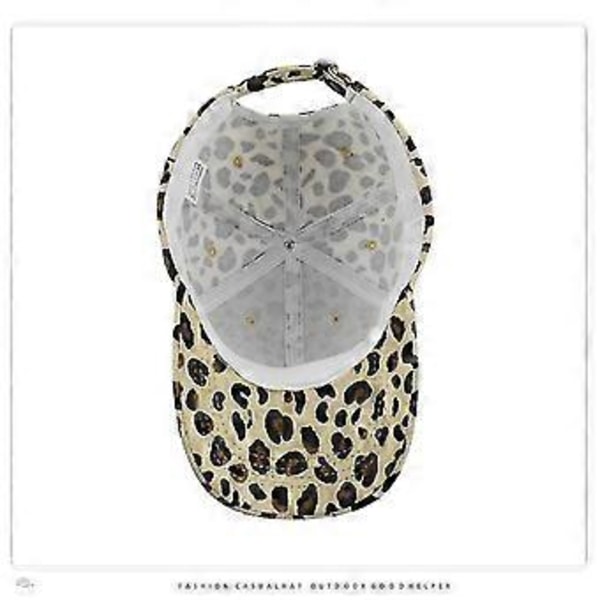 Leopard fløjls baseball kasket til kvinder retro mode buet skygge peaked cap udendørs sport varm hat (grå)