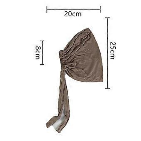 Damernas Hijab-mössor Underscarf Turbanmössor Knuten Bonnet Elastisk Sovande Hår Huvudband Mjuka Beanie Sovmössor (26 Sjöblå)