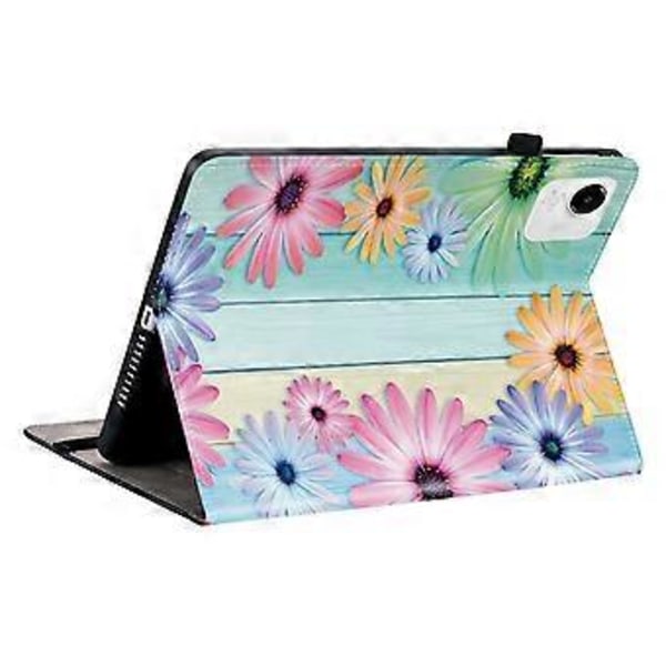 För Honor Pad X9a Läderfodral Mönstertryckt Ställ Tablet Skydd med Kortfack (Solros)