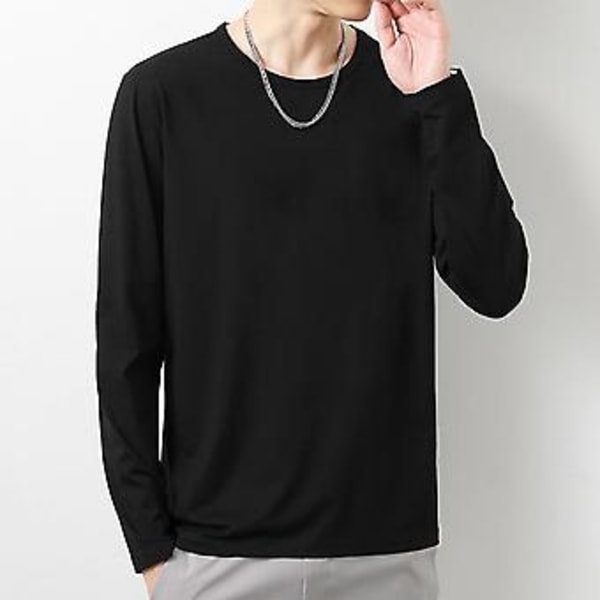 Fianao Miesten Pitkähihainen O-Kaula-T-paita Syksyyn, Aluspaita, Pusero, Arjen Vaatteet (2XL Khaki)