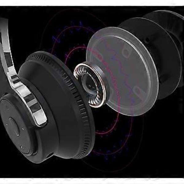 Trådløst headset bluetooth headset subwoofer stereo plugin kort fargerikt lys dataheadset (frostet blå)