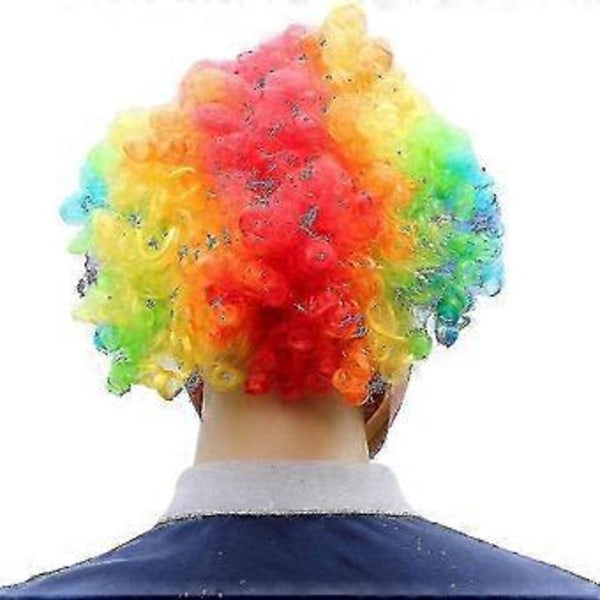 Halloween Dekoration Klovnemaske joker maske Maskebal Maske Sjovt Farvet Hår Horror Skræmmende Hovedbeklædning Prop
