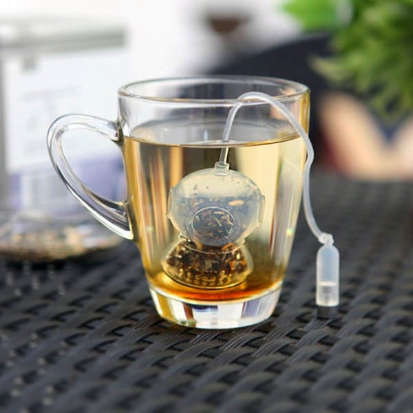 1PC Blå Silikon Teinfuser, Dykkerformet Mat Silikon T