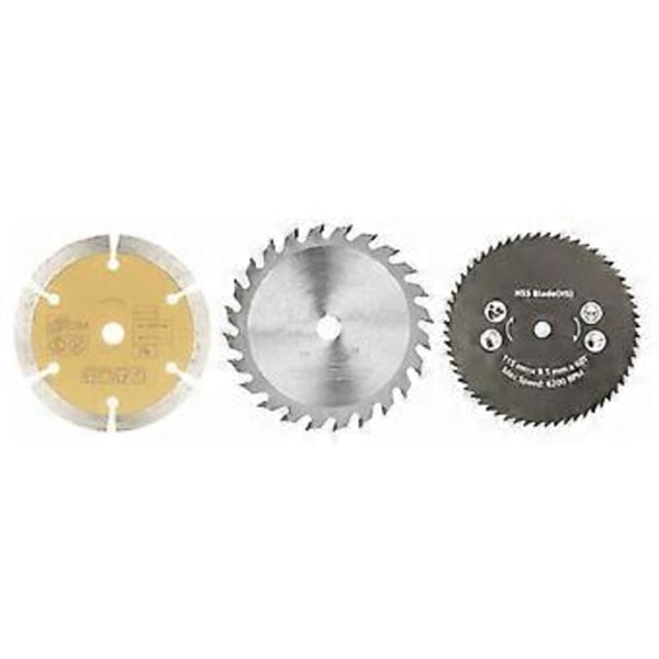 115MM Pyörösahanterä, 24T, 60T ja 60 Grit, TCT, HSS ja Timanttiterä, Puu, Metalli ja Timantti Mini Pyörösaha ei-rautametalleille