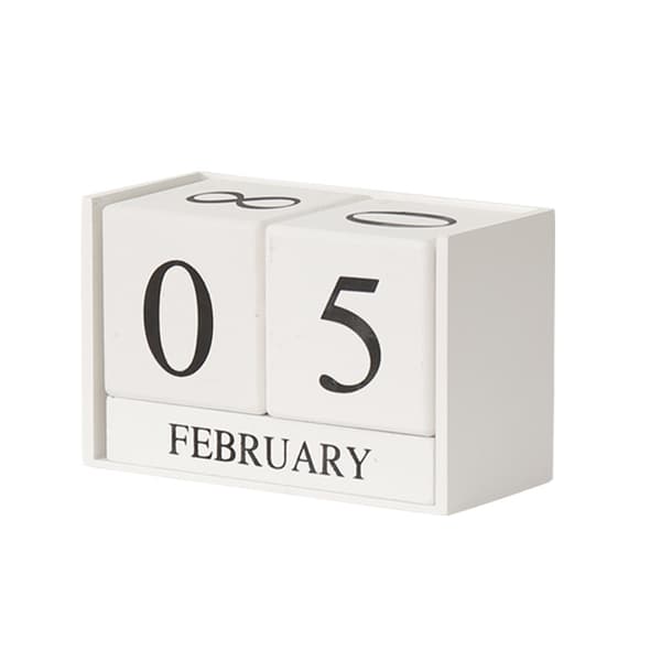 Trä Evighetskalender Tärningskalender Träblock Månad Datum Visning