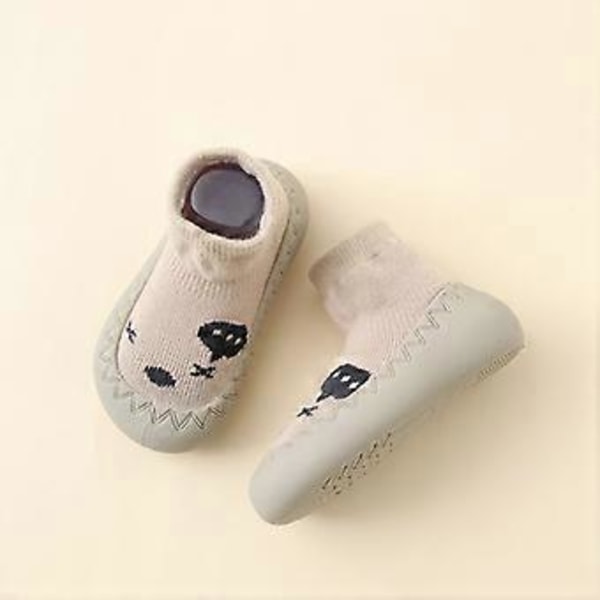 Babysockskor Spädbarn Söta Tecknade Barn Pojkskor Mjuk Gummisula Barn Golvskor BeBe Tossor Småbarn Flickor Första Steg (E 0-6 månader)