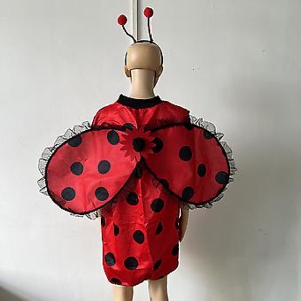 Aikuisen Halloween-asusetti - söpö keltainen mehiläinen leppäkerttu cosplay-asu antenninauhalla, raidallisilla sukkahousuilla ja legginseillä (M Keltainen)