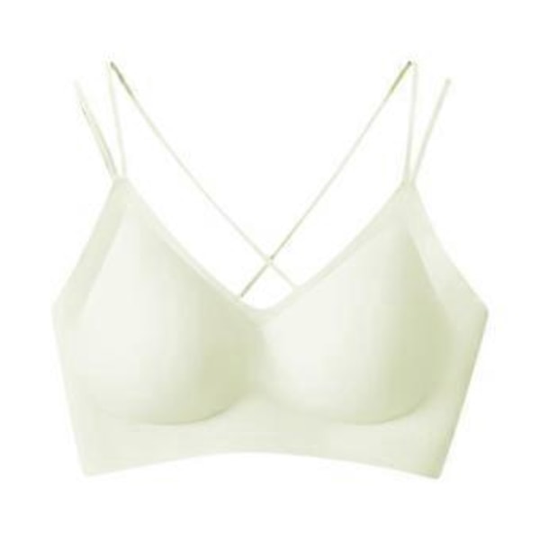 Dame BH Jelly Strip Support T-shirt BH Undertøj Push up BH Polstrede Braletter (XL Grøn)