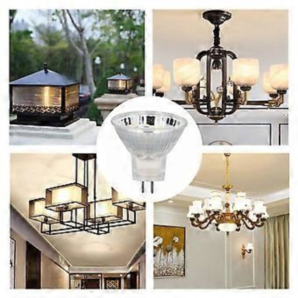 4 st MR11 12LED Lampa 2W Spot Light Lampa Dubbelstiftbas Landskapslampa, Varmvit