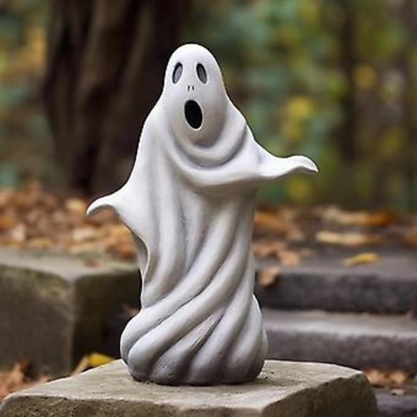 Sød Spøgelsesfigur Ornament Kreativ Håndværk Bordstatue Til Balkonhave Dekorationer (A)