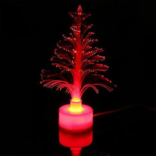 Mini LED Juletræ Natlys Farveskiftende Fiberoptisk Lys USB( )