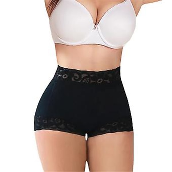 Dam Fake Ass Butt Lifter & Hip Enhancer Byxor Padderade Kontrollunderkläder (S Svart)