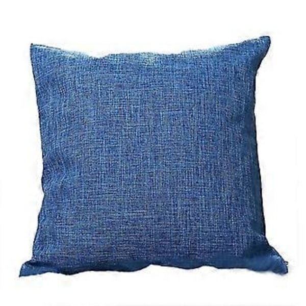 45 cm Puuvillapellava Yksivärinen Tyynyliina Sohvalle Vyötärölle Heittotyynyn Päällinen Kodin Sängyn Sisustus (Sininen)